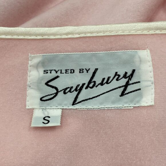 Vintage 70s Styled by SAYBURY Pink & Pastel Zip Front Maxi Robe Women's Size S - Picture 9 of 9